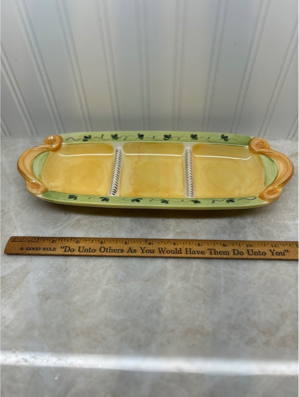 Pfaltzgraff Secrets Of Pistoulet Divided Relish Dish 12" Jana Kolpen